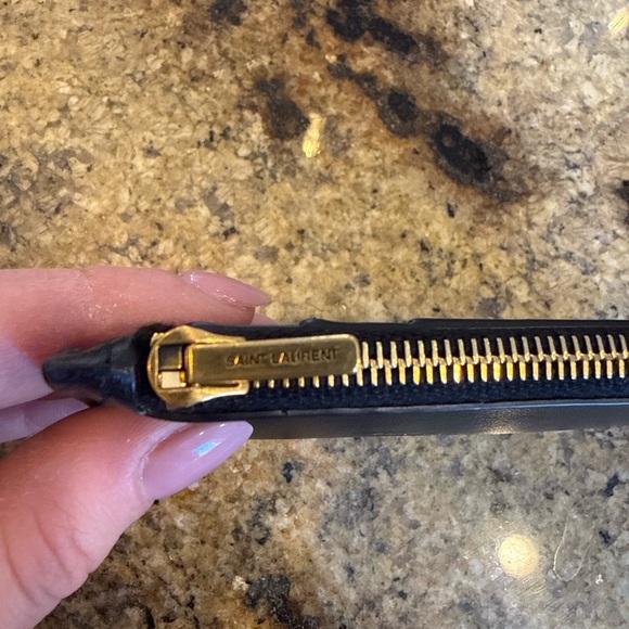 Saint Laurent leather zip card holder - Picture 2 of 3